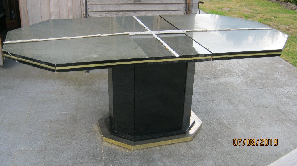 eetkamertafel op voet, Huis en Inrichting, Ophalen, Gebruikt, 100 tot 150 cm, Vijf personen of meer