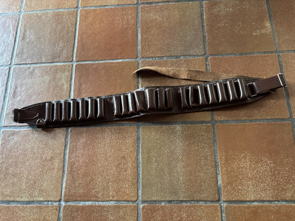 Ceinture porte-cartouche en cuir pour fusil de chasse, Enlèvement ou Envoi, Utilisé