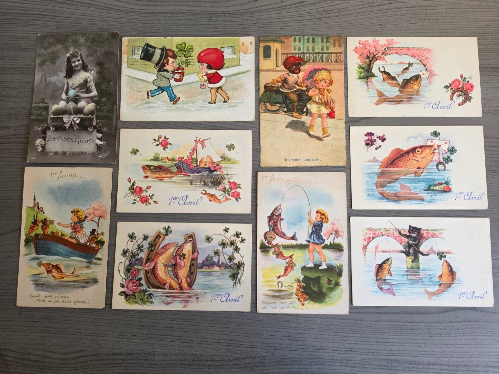 Set van 10 Oude Ansichtkaarten - Diverse Thema's, Ophalen of Verzenden