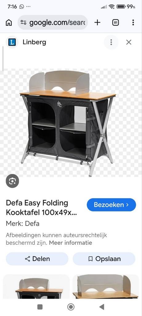 Camping kast, Caravans en Kamperen, Kampeermeubelen, Ophalen