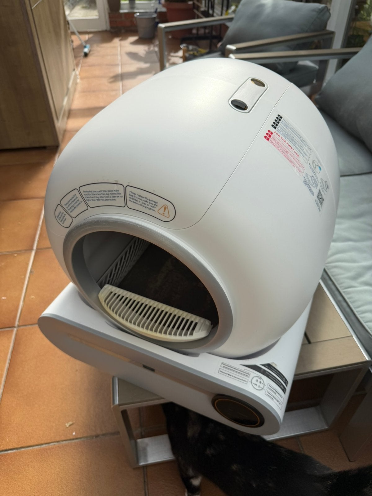 Wifi zelfreinigende slimme kattenbak, Dieren en Toebehoren, Kattenbakken, Ophalen, Zelfreinigend, Gebruikt, Gesloten