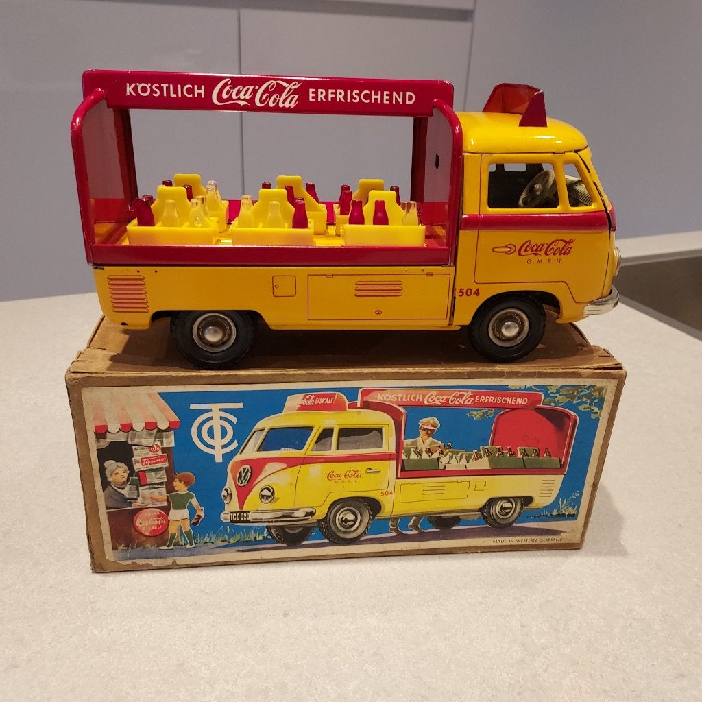 Blikken  TippCo Coca Cola VW  + originele box !!, Verzenden