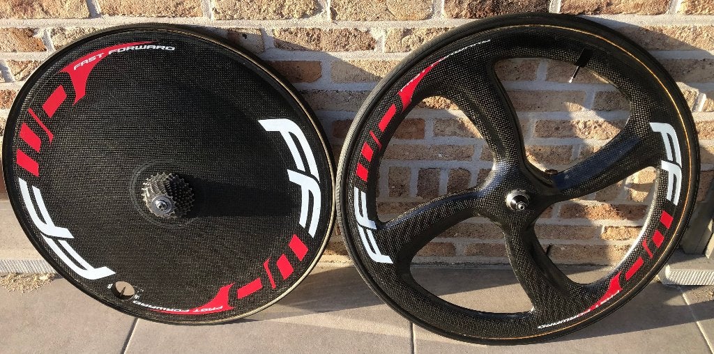 Wielen, Fietsen en Brommers, Gebruikt, FFWD, Tijdrit-/triatlonfiets, Carbon