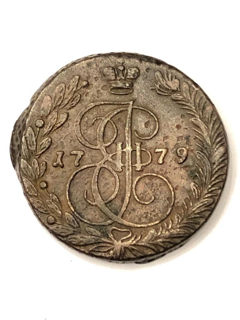Munt koper Rusland 5 kopeks jaartal 1779, Ophalen of Verzenden, Rusland, Losse munt