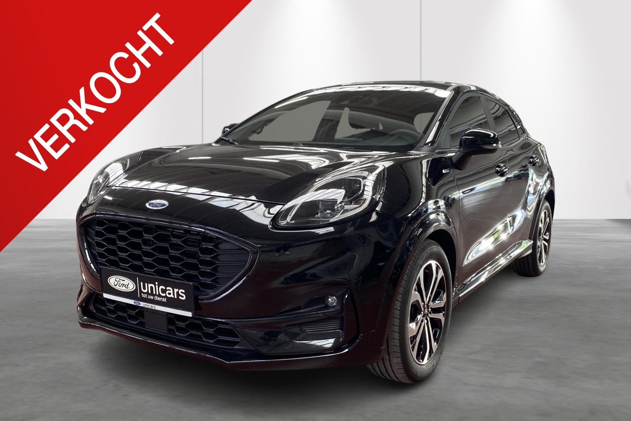 Ford Puma 1.0i Ecoboost MHEV 92kW Aut. ST-Line, Auto's, Stof, 1404 kg, Zwart, 5 zetels