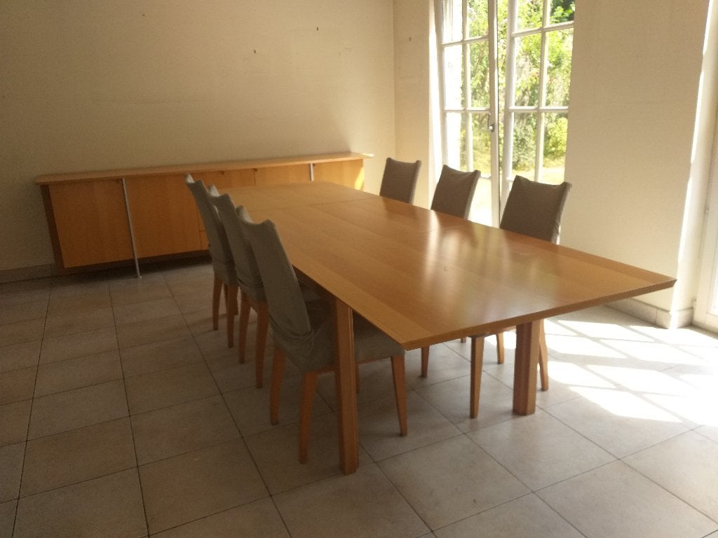 eettafel voor 6 tot 12 personen, Huis en Inrichting, Ophalen, Zo goed als nieuw, Vijf personen of meer, Rechthoekig