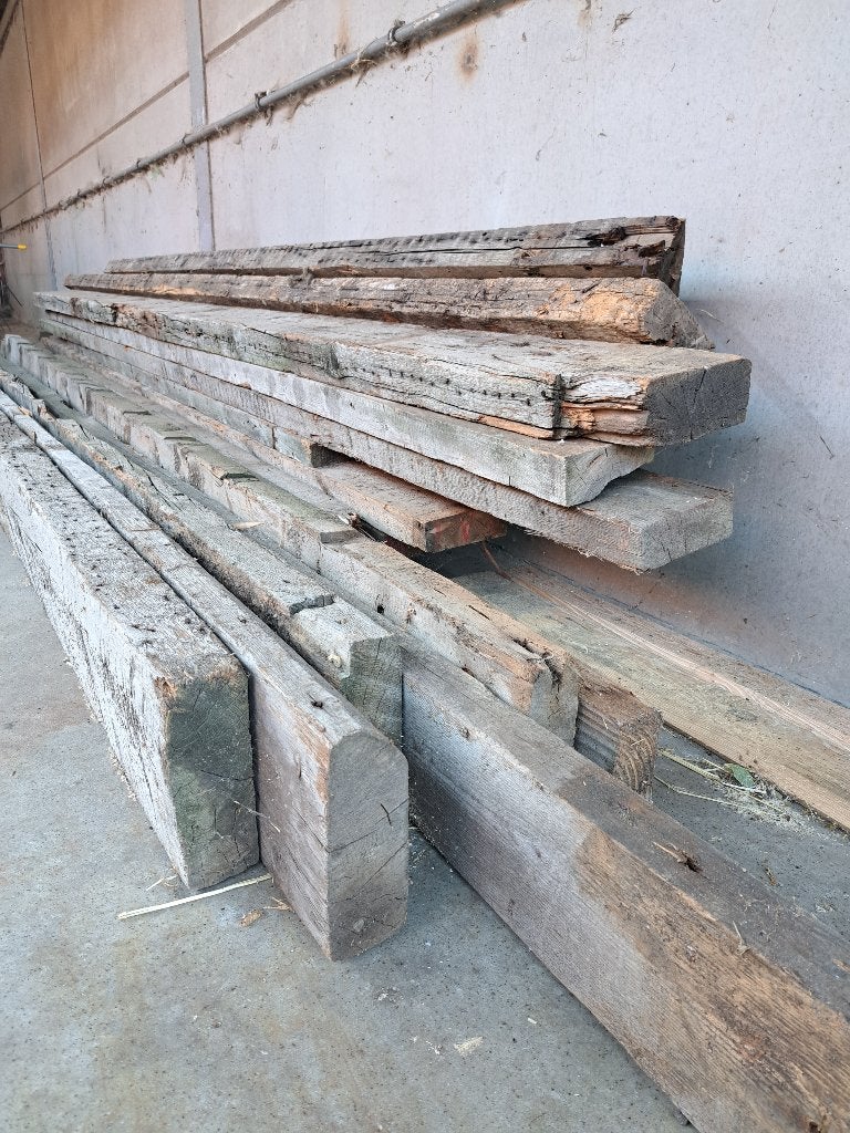 Recuperatie houten balken, Doe-het-zelf en Bouw, Hout en Planken, Ophalen, Gebruikt, Balk