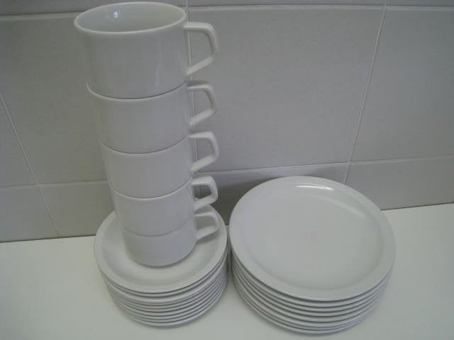 Vintage servies, wit. 23 stuks. Seltmann, Weiden, W. Germany, Enlèvement, Vintage