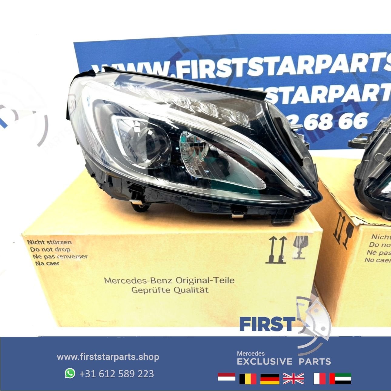 W205 LED High Performance KOPLAMP RECHTS Mercedes C Klasse A, Utilisé, -, -, Enlèvement ou Envoi
