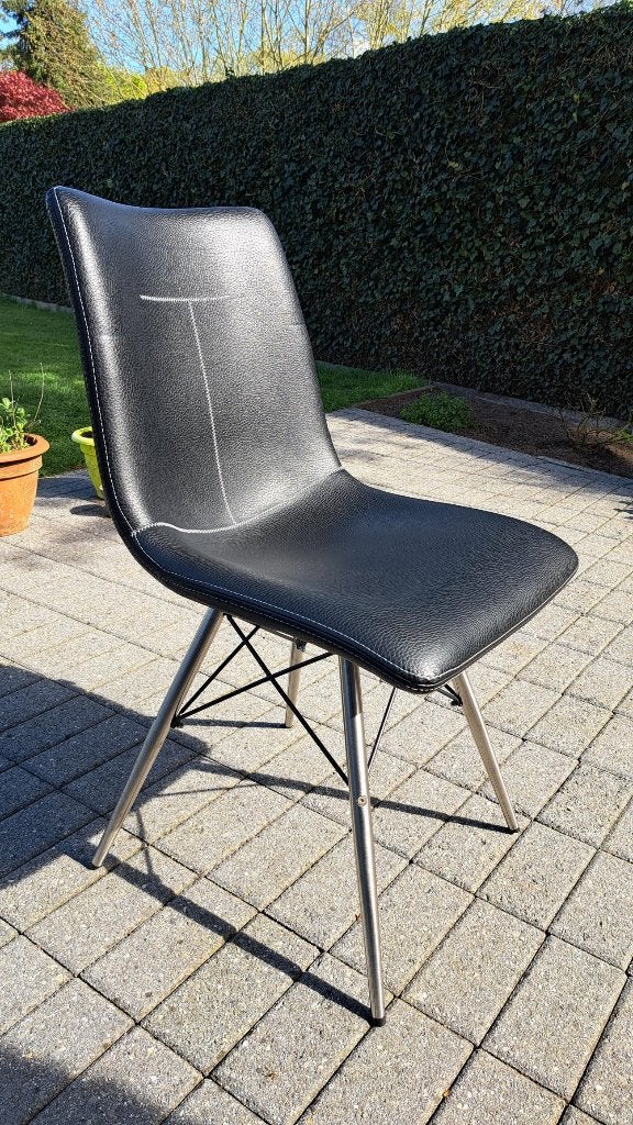 XOOON Ambra eetkamerstoelen 6x, Enlèvement, Autres matériaux, Modern, Noir