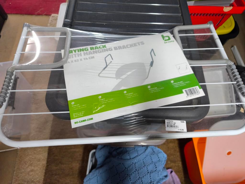 Droogrek voor caravan, Ophalen
