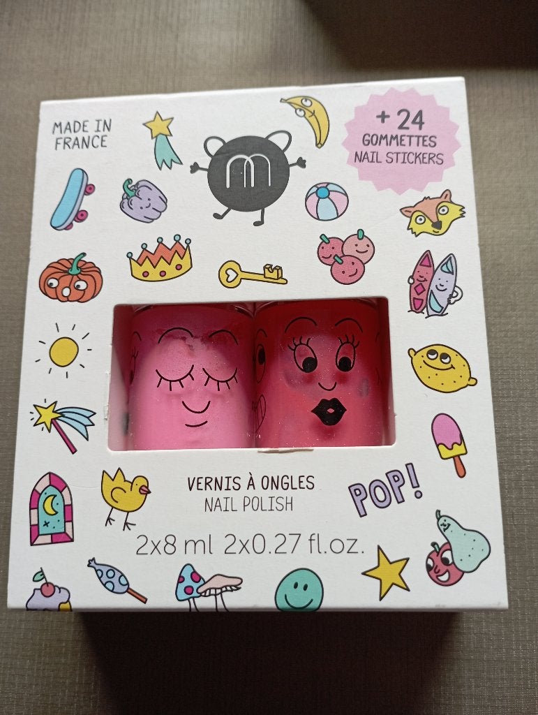 NAILMATIC kindernagellak + 24 nagelstickertjes NIEUW, Ophalen of Verzenden, Nieuw, Handen en Nagels, Make-up