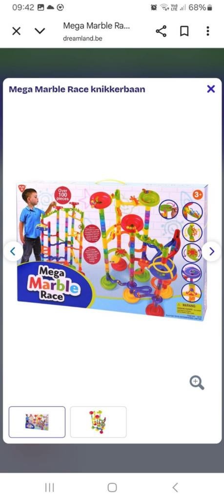 Knikkerbaan mega marble race, Ophalen