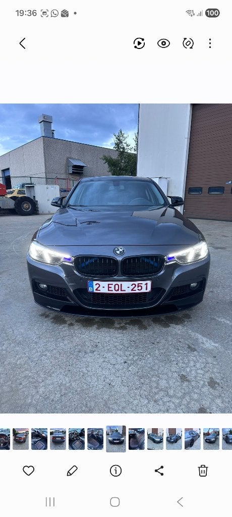 Voiture BMW 318D, Autos, BMW, Argent ou Gris, Boîte manuelle, Noir, Particulier