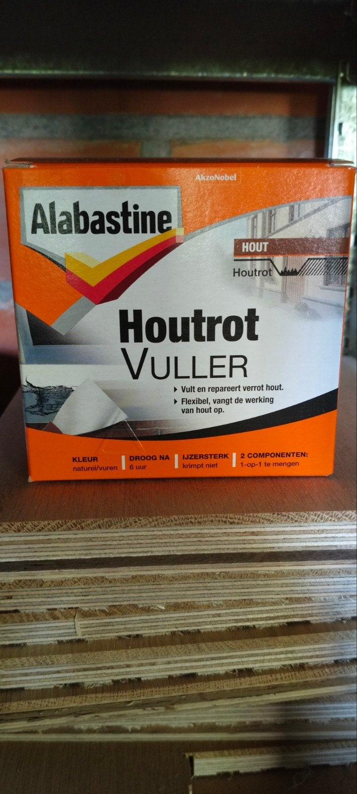 Alabastine Houtrot vuller, Moins de 5 litres, Enlèvement, Neuf, Brun