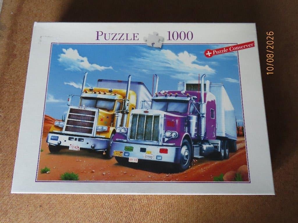 Puzzel Trucks - 1000 stukjes, Ophalen of Verzenden, 500 t/m 1500 stukjes, Zo goed als nieuw, Legpuzzel