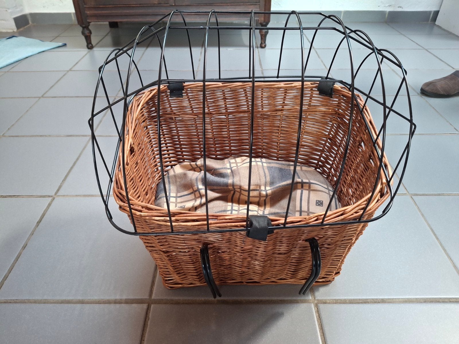 Rieten fietsmandje voor hondje, Dieren en Toebehoren, Ophalen