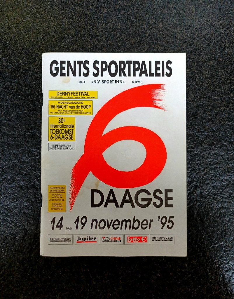 Programmaboekje - Zesdaagse Gent 1995, Verzenden, Zo goed als nieuw, Lopen en Fietsen