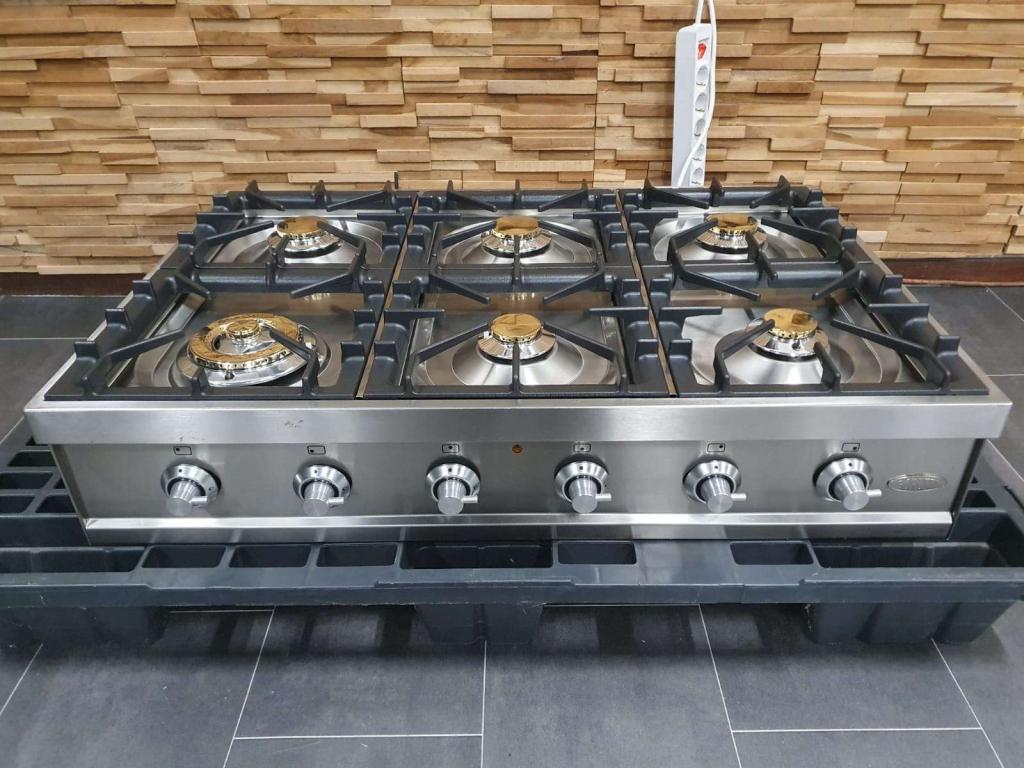 🔥Luxe inbouw / opbouw Boretti kookplaat 90cm RVS 6 pitten, Niet ingevuld, Gaz, Enlèvement ou Envoi, Niet ingevuld