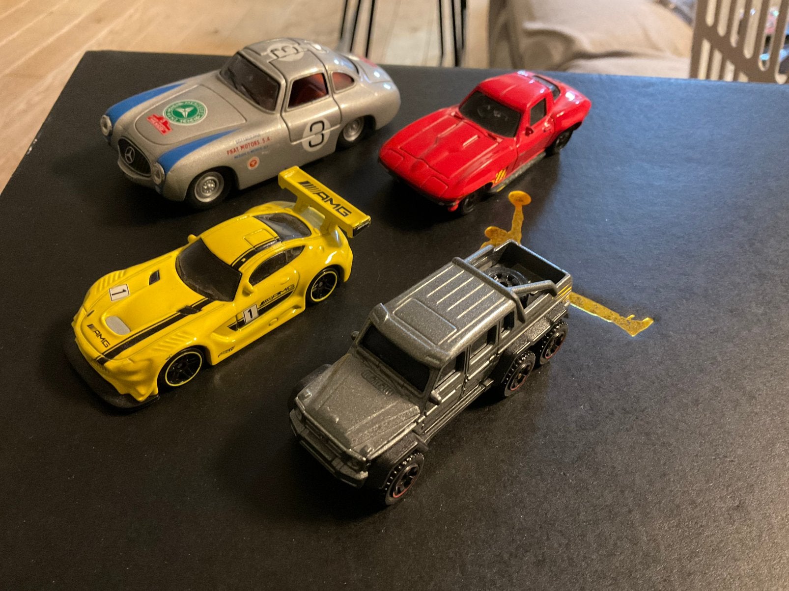 4 schaalmodel Mattel & Matchbox, Ophalen of Verzenden, Gebruikt