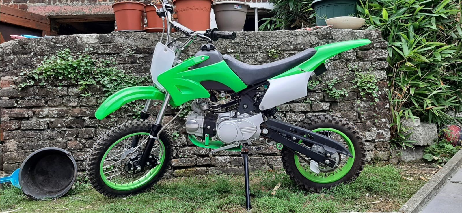 Moto Cross / Pit Bike Verte à réparer (Problème Pistons), Enlèvement, Pit Bike