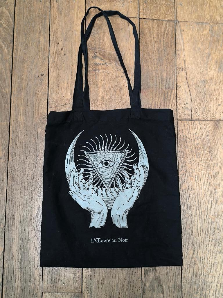 Tote bag / katoenen tas L'Oeuvre au Noir, dreiehoek & maan, Ophalen of Verzenden, Gebruikt, Zwart, Overige merken