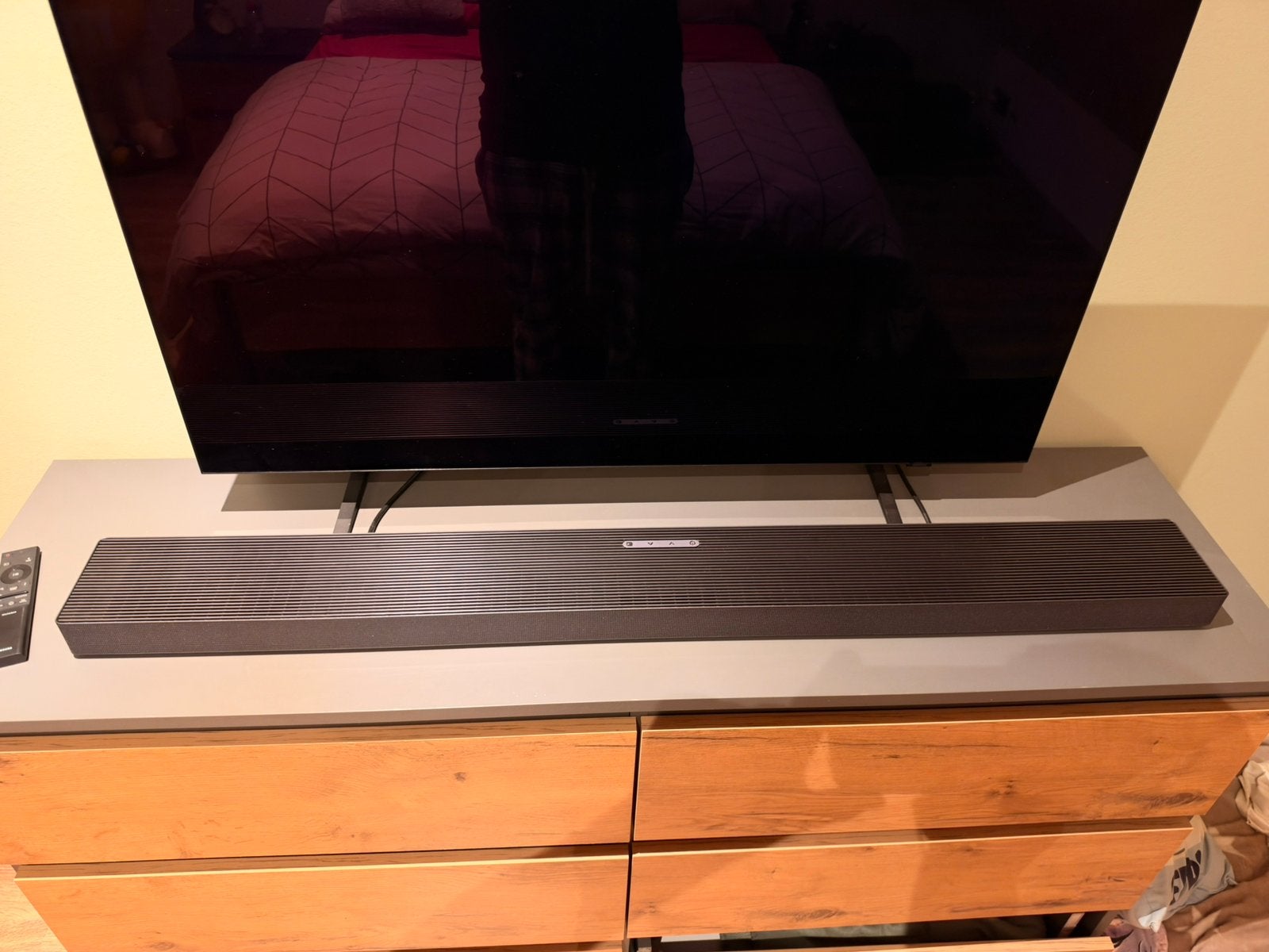 Samsung soundbar HW-QS700F, Ophalen, Met externe subwoofer, Zo goed als nieuw