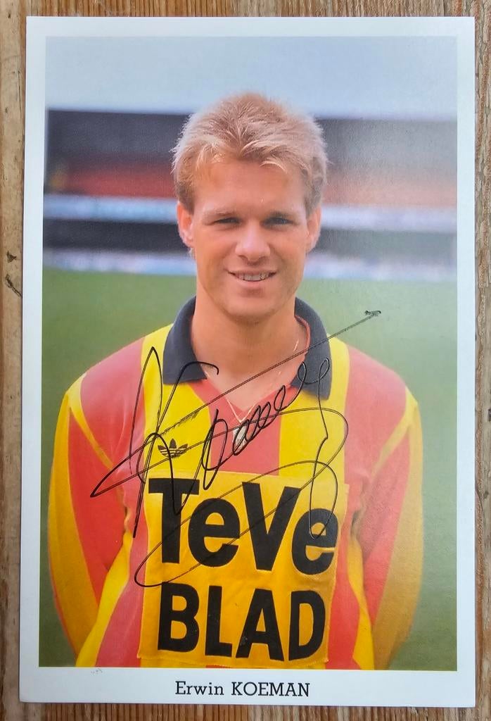 1989 Erwin Koeman KV Mechelen Spelerskaart handgesigneerd!, Ophalen of Verzenden, Zo goed als nieuw, Spelerskaart