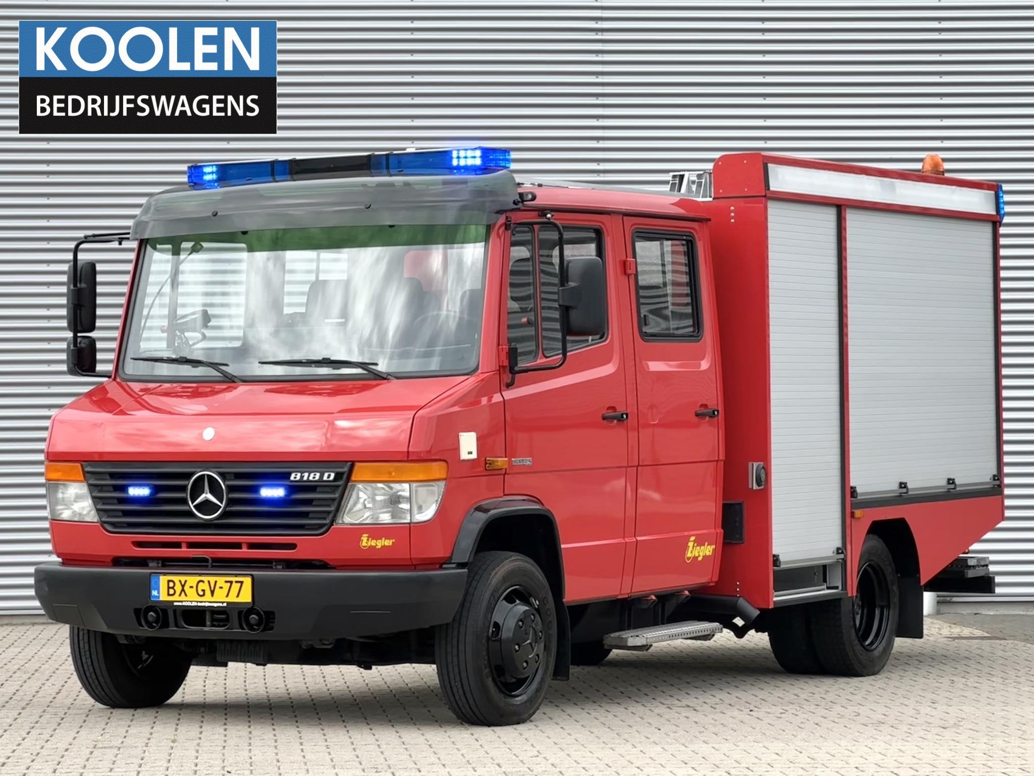 Mercedes-benz 818d Vario Brandweerwagen euro 5 Ziegler NIEUW, Euro 5, Zwart, 7 zetels, Mercedes-Benz