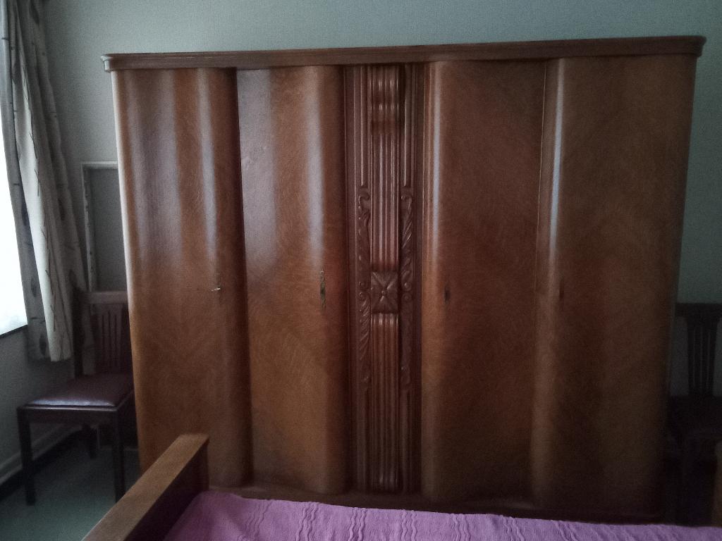 Handgemaakte eiken slaapkamer, Huis en Inrichting, Slaapkamer | Complete slaapkamers, Ophalen, Gebruikt, Tweepersoons, Vintage klassiek