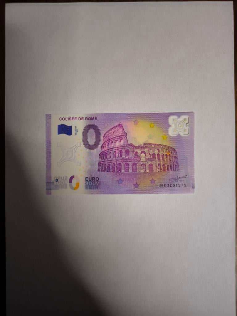 Billet 0 Euro Souvenir Colisee de Rome 2017 Collector Polyme, Postzegels en Munten, Ophalen of Verzenden