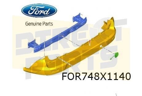 Ford Transit Connect (6/18-) achterbumper (carbon black) ( b, Auto-onderdelen, -, Verzenden, -, Nieuw