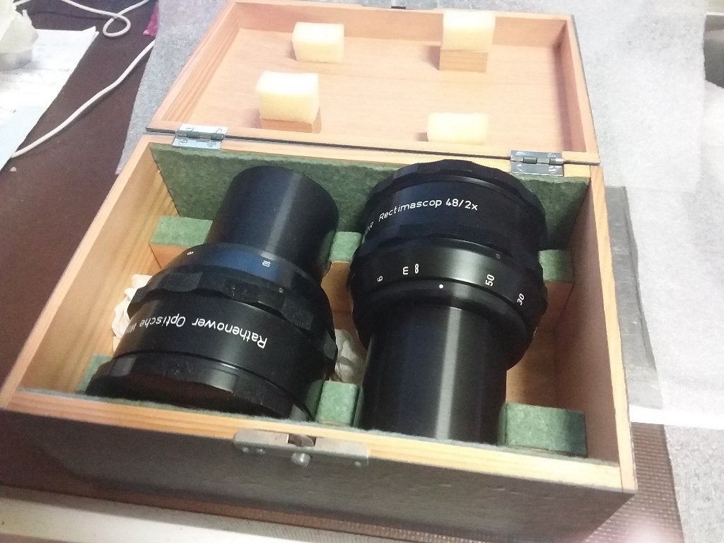 2 scopelenzen voor 16mm projectoren, Audio, Tv en Foto, Ophalen of Verzenden, 16mm film