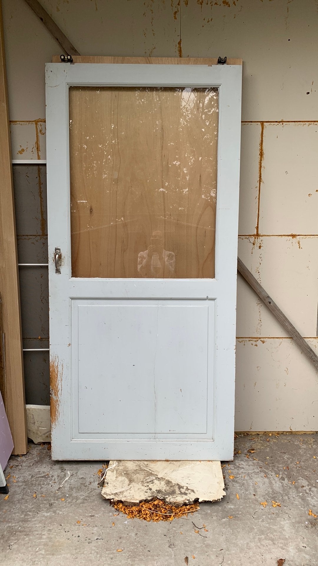 Houten schuifdeur, Doe-het-zelf en Bouw, Ophalen, Gebruikt, 80 tot 100 cm, Binnendeur