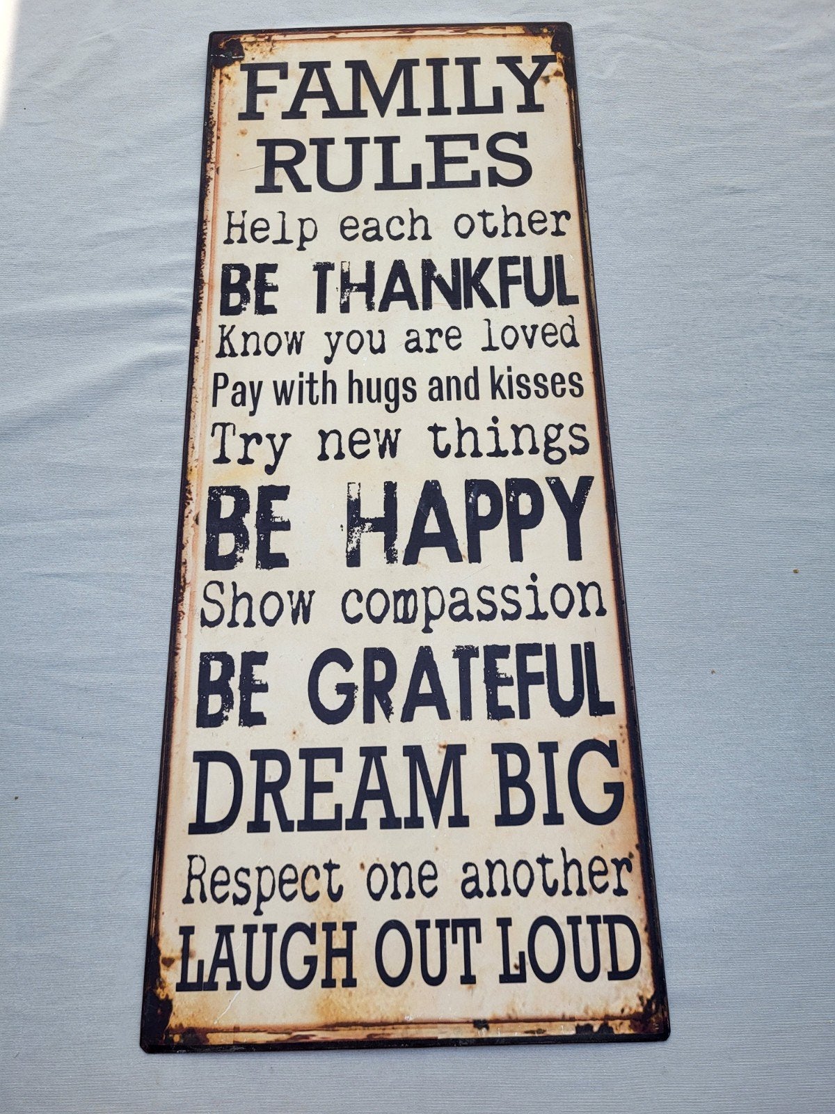 Family rules / spreuk / tekst, Ophalen