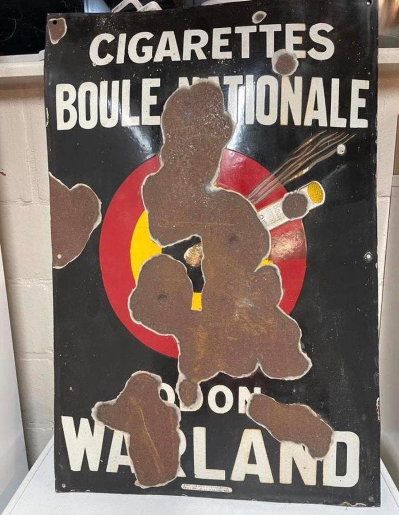 Boule nationale odon warland emaille 1926, Collections, Enlèvement ou Envoi, Comme neuf