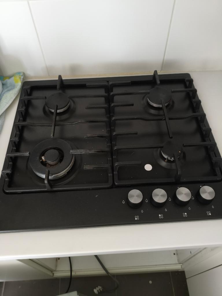 Gas kookvuur, Elektronische apparatuur, Kookplaten, Ophalen, Gebruikt, 4 kookzones, Inbouw
