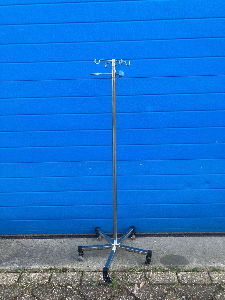 Verrijdbare infuuspaal RVS extra hoog met kroon (nieuw), Niet ingevuld, Niet ingevuld, Nieuw, Ophalen of Verzenden