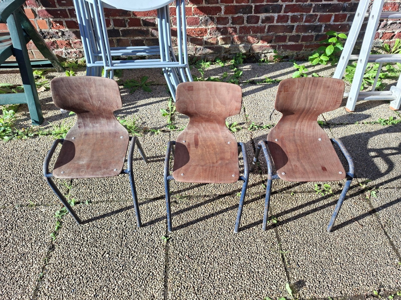 Vintage pagholz kinderstoeltjes/set van 3, Enlèvement