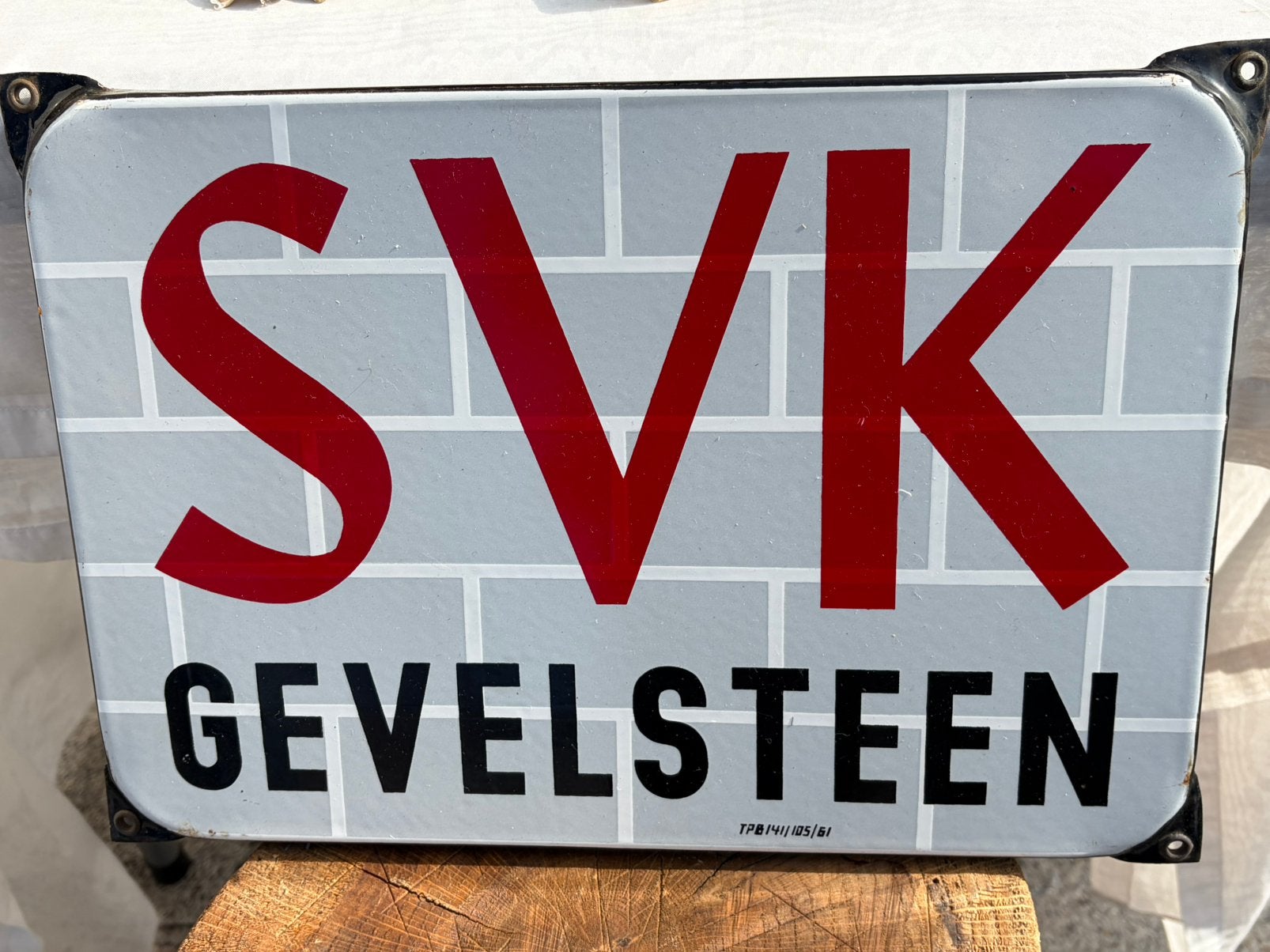 Emaille bord SVK, Ophalen of Verzenden, Zo goed als nieuw