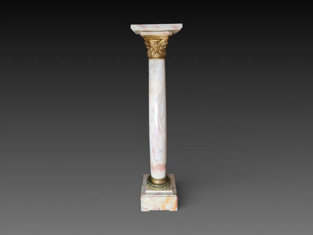 Colonne en marbre rose, 118 x 26 x 26 cm, Enlèvement ou Envoi