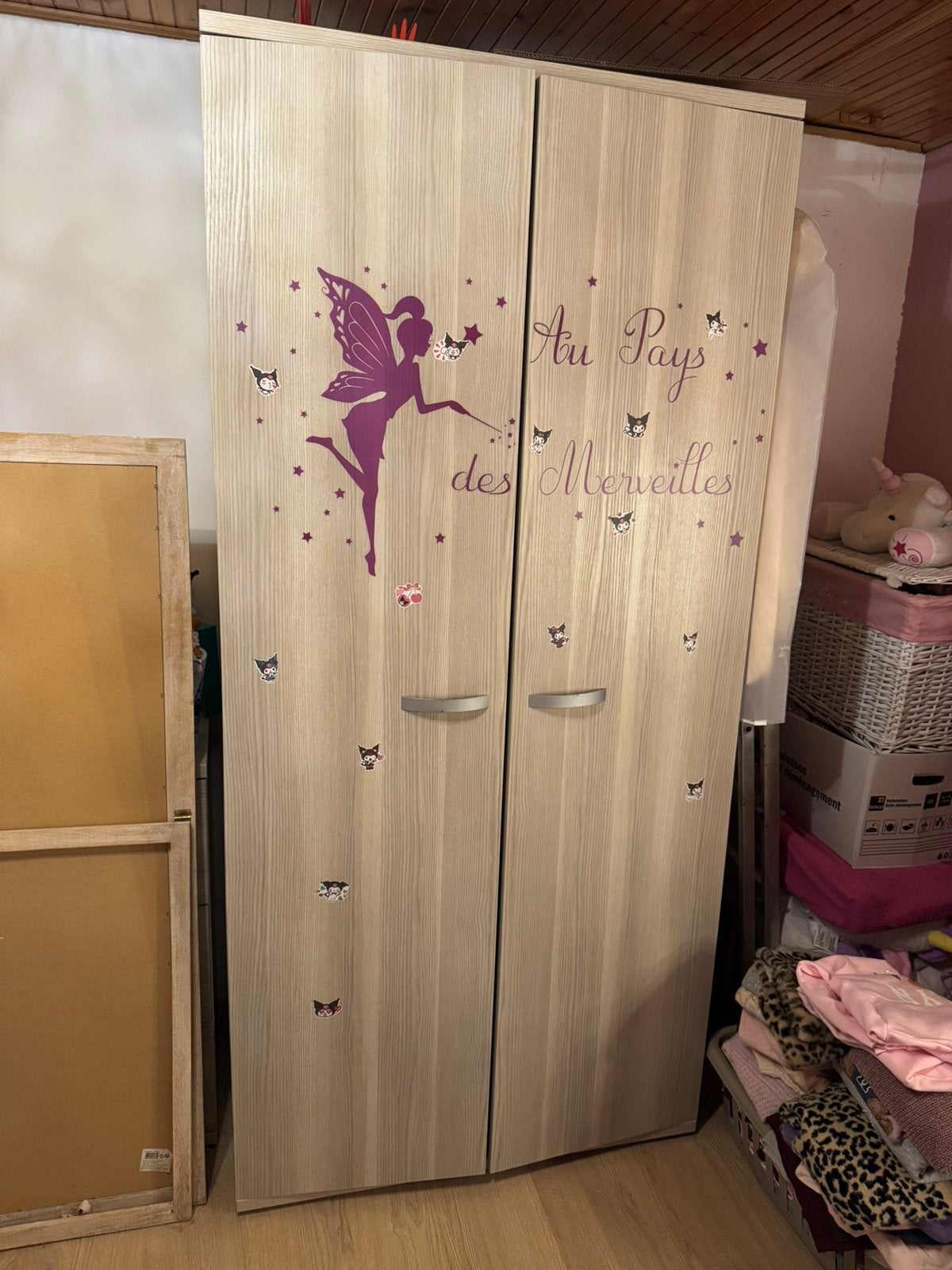 Garde-robe 2 portes + 2 commodes 2 tiroirs, Enlèvement, Utilisé
