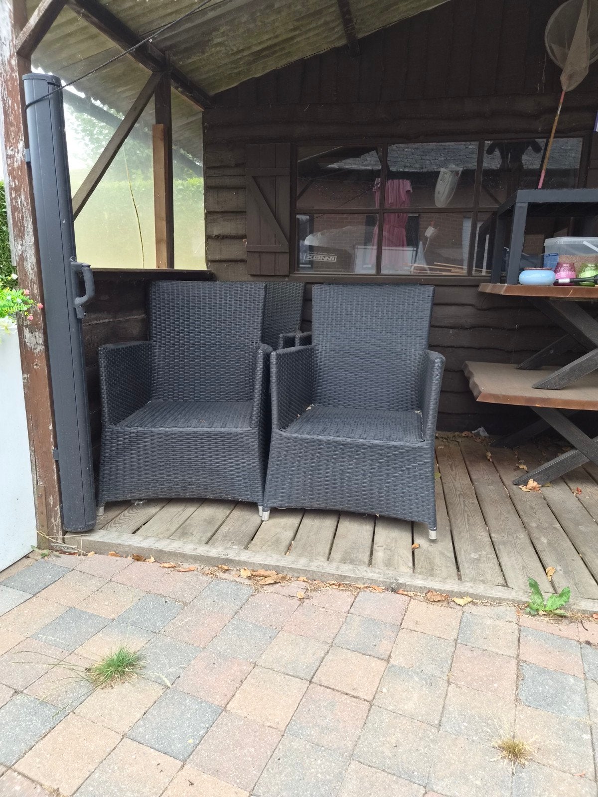 4 kunststof stoelen, Tuin en Terras, Ophalen, Kunststof