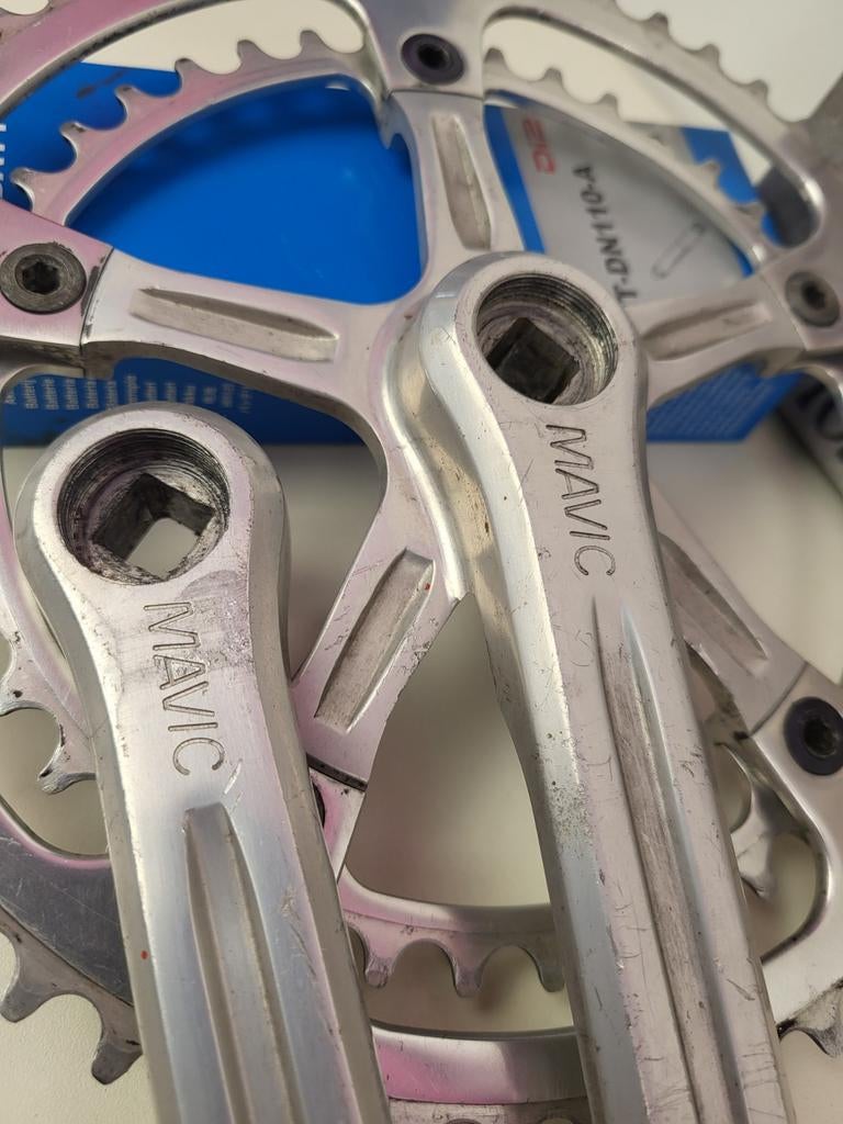Mavic crankstel vintage, Fietsen en Brommers, Gebruikt, Aluminium, Mavic, Racefiets