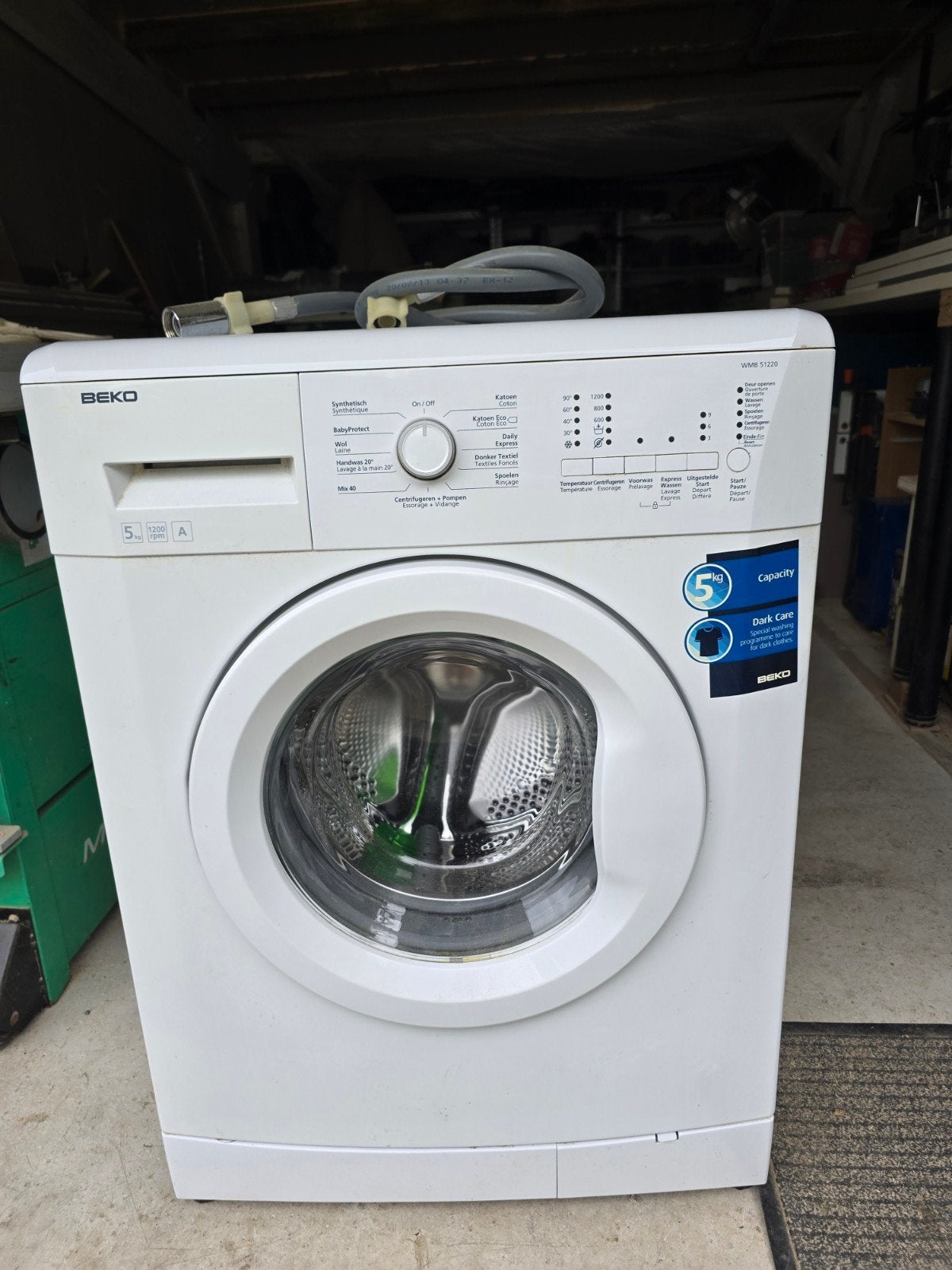machine à laver, Electroménager, Lave-linge, 1200 à 1600 tours, 85 à 90 cm, 4 à 6 kg, Comme neuf