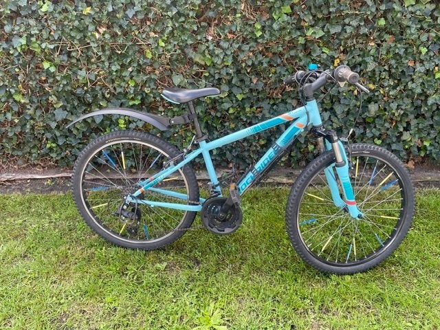 Mtb Rockrider st500 , 24" kadermaat 36cm, 18 versnellingen, Ophalen, Velgrem, Versnellingen, Gebruikt