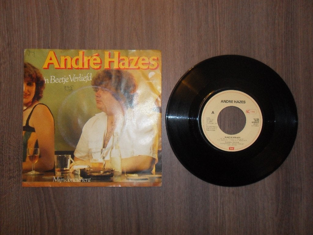 André Hazes - 'n Beetje verliefd, Cd's en Dvd's, Vinyl | Nederlandstalig, Ophalen of Verzenden, Gebruikt, 7 inch, Levenslied of Smartlap
