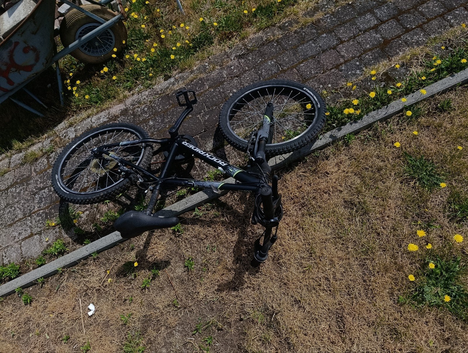 Zwarte fiets voor kinderen, Ophalen, Gebruikt, Kinderkar, Rockrider