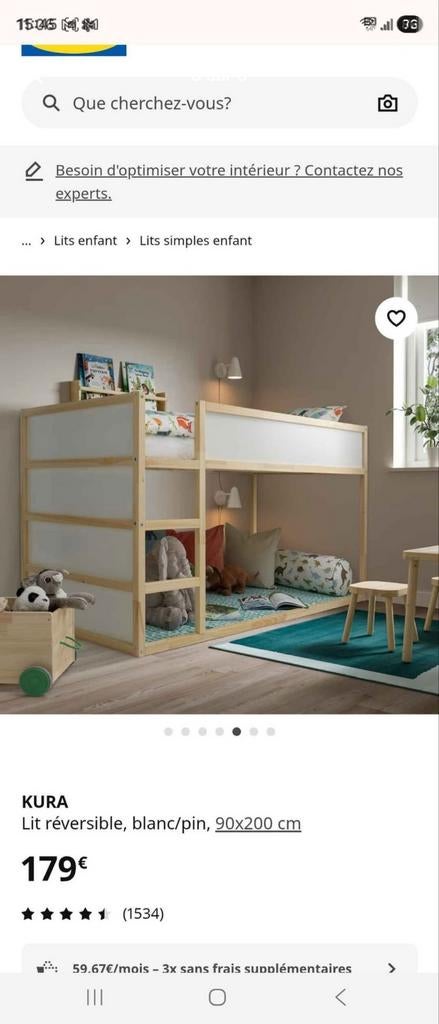 Lit ikea KURA, Enlèvement