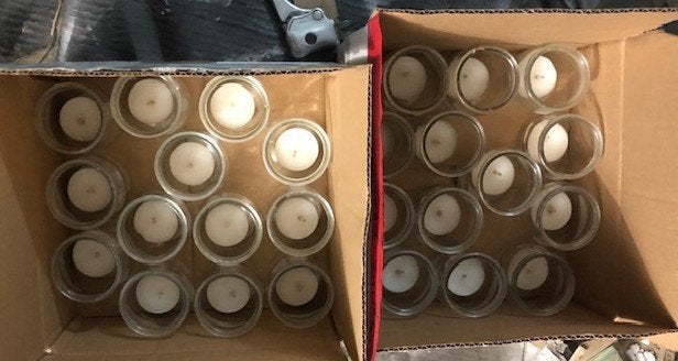 theelichtjes in glazen potjes,26 stuks, Huis en Inrichting, Nieuw, Ophalen of Verzenden, Glas, 5 cm